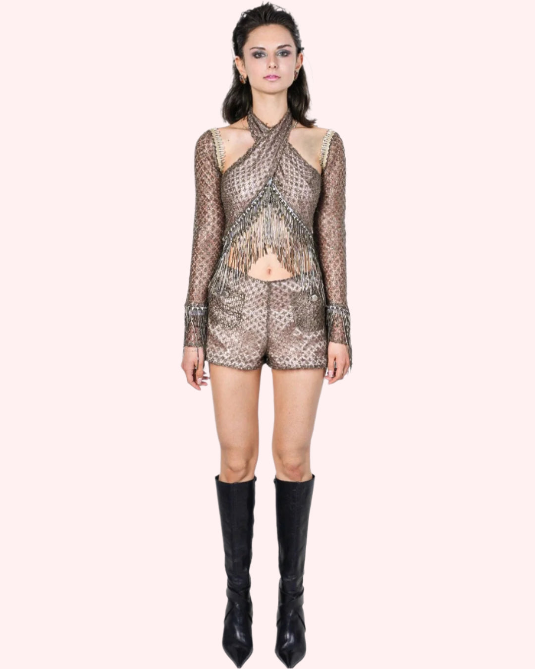 Silver Miraj Top