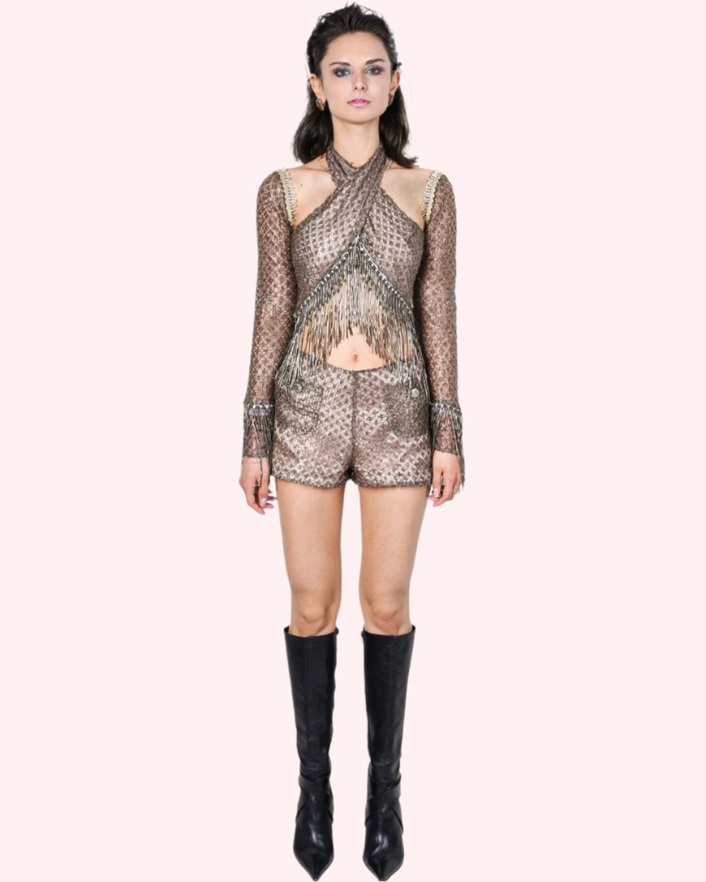 Silver Miraj Top